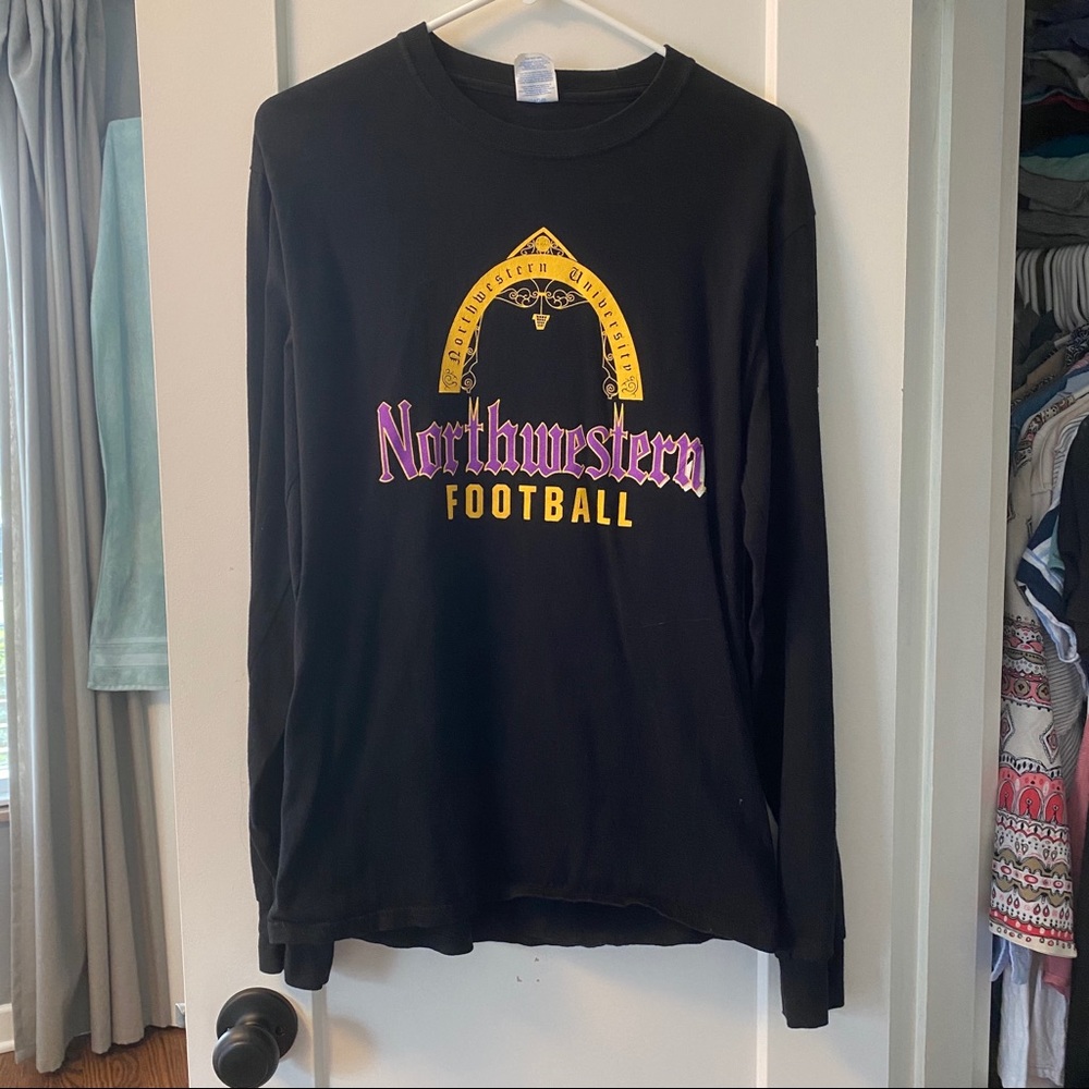 NORTHWESTERN FOOTBALL LONG SLEEVE TEE